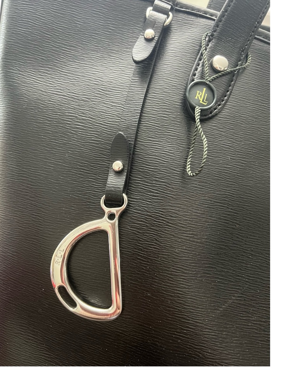 Lauren Ralph Lauren Black Leather Sloan Shopper Tote… New Without Tags…MSRP $198 - Picture 4 of 13